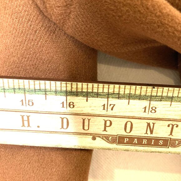 Sutton Studio Petite Camel Coat Womens Size 2P Cashmere Blend Classic Tan Pocket - Picture 9 of 13